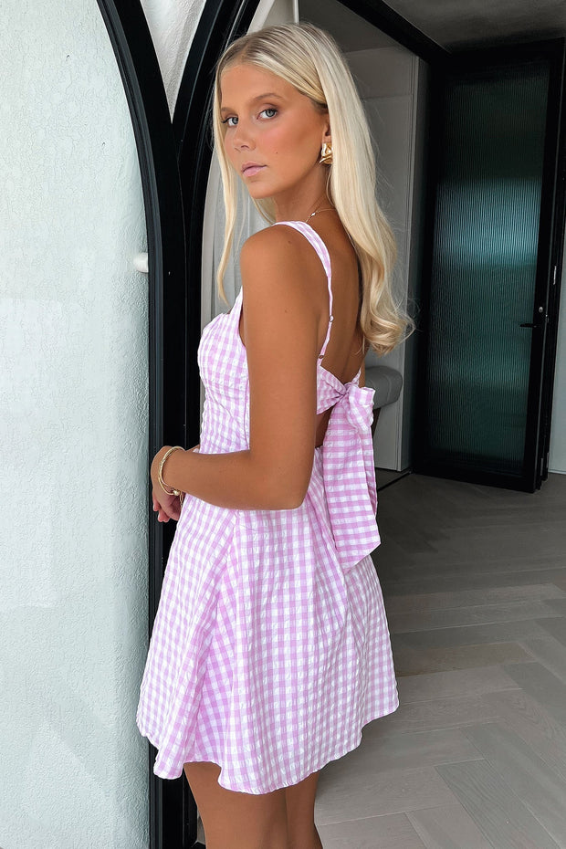 Bransley Dress - Pink/White