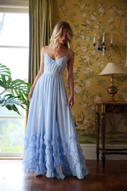 The Carmen Dress in Halogen Blue