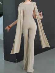 Sexy Tight Shawl Tight Jumpsuit