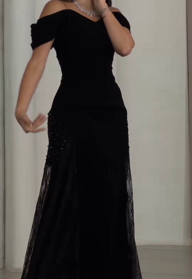 Temperament Sexy Slim Lace Stitching Tube Top Dress