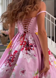 Elegant Printed Slim-Fit Sling Dress