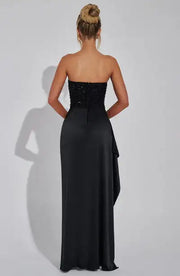Shiny Patchwork Long Dress Sexy Dress