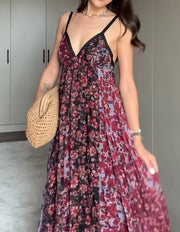 Floral Slim-Fitting Sling Dress