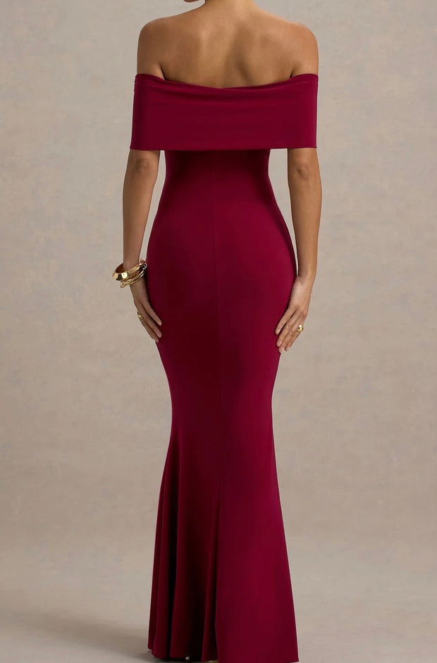 off-Shoulder Slim-Fit Elegant Fishtail Skirt