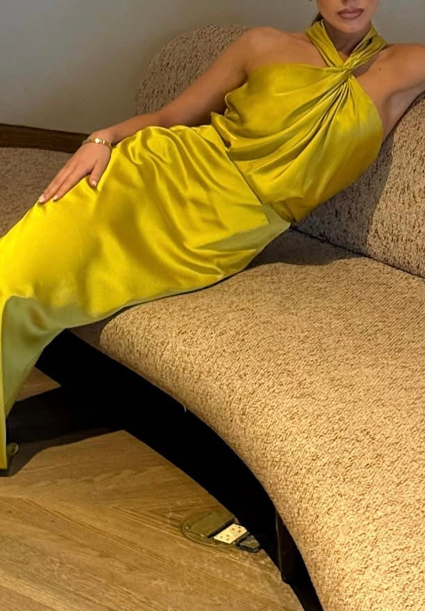 Sexy Slim Tube Top Halter Solid Color Temperament Dress