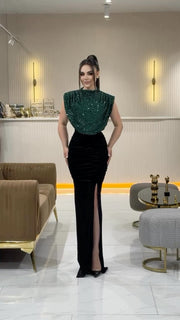 Sexy Sleeveless Stitching Party Dress