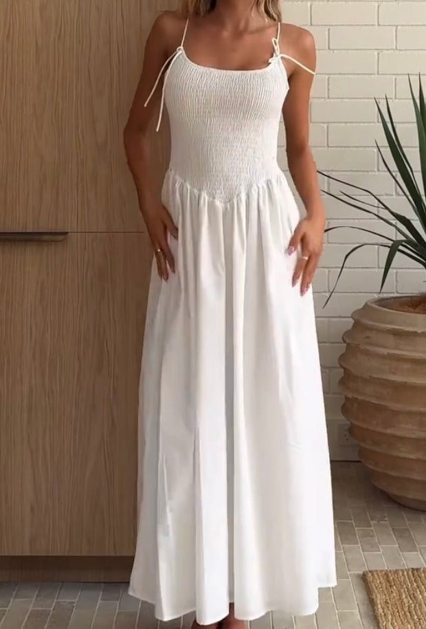 off-Shoulder Spaghetti Straps Temperament High Waist Elegant Dress
