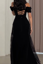 Temperament Sexy Slim Lace Stitching Tube Top Dress