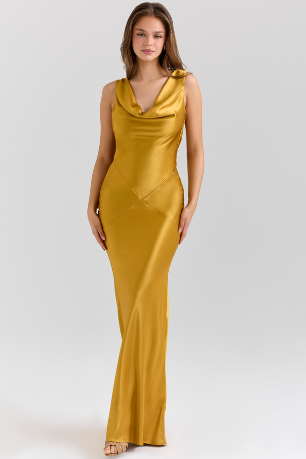 Sexy Halter Sheath Solid Color Dress