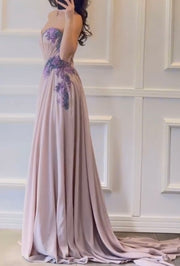 Fashionable Elegant Tube Top Beads Rhinestones Pleated Dress
