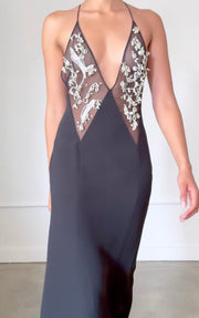 Flower Print Halter Vest for Women Dress