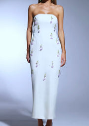 Light Luxury Minority Tube Top Petal Dress