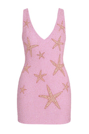 Fashion Sexy Deep V Ocean XINGX Pattern Dress