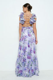 Sexy Elegant Sling Pleated Print Dress