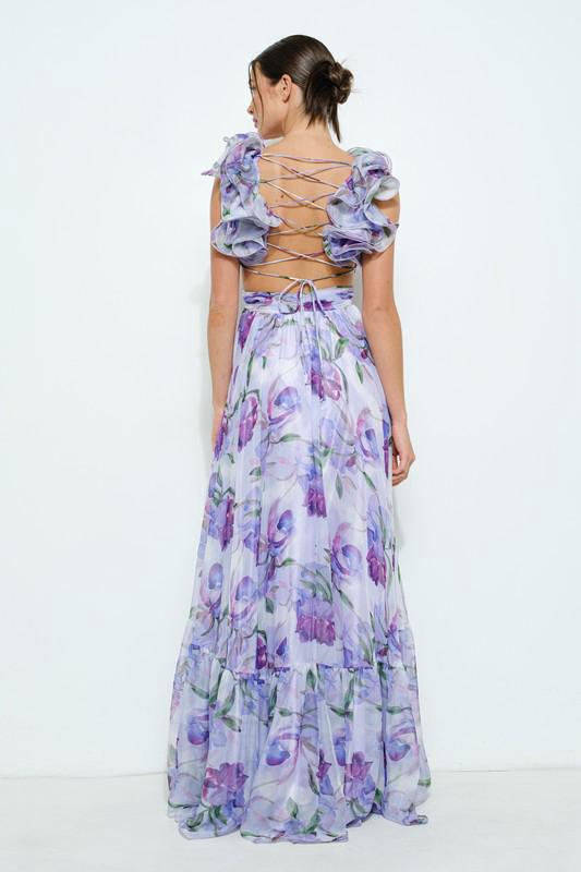Sexy Elegant Sling Pleated Print Dress