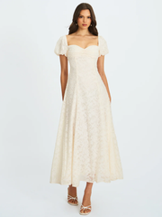 Sexy Lace Temperament off-Neck Lace-up Dress
