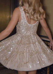 Fashion Temperament Camisole Sequins Dress