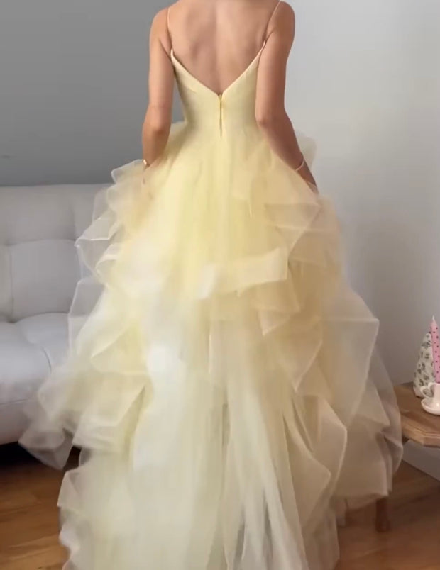 Fashion Suspenders Mesh Backless Sexy Dress