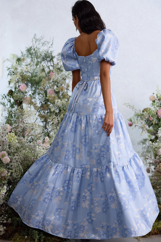 The Emma Dress in Chambray Blue Baroque
