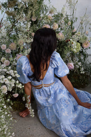 The Emma Dress in Chambray Blue Baroque