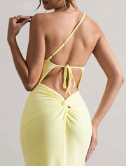Sexy One-Shoulder Slit Slim-Fitting Dress