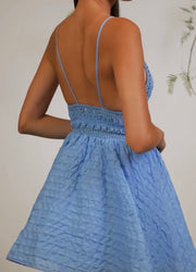 Elegant Sling Deep V Pleated Jumpsuit Skirt
