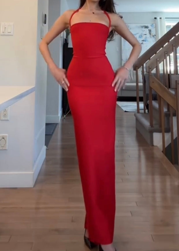 Sexy Waist Trimming Sling Sheath Fishtail Dress