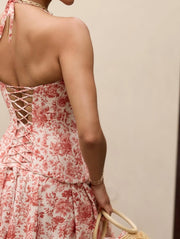 Graceful and Fashionable High-Grade Sling Gentle Dress