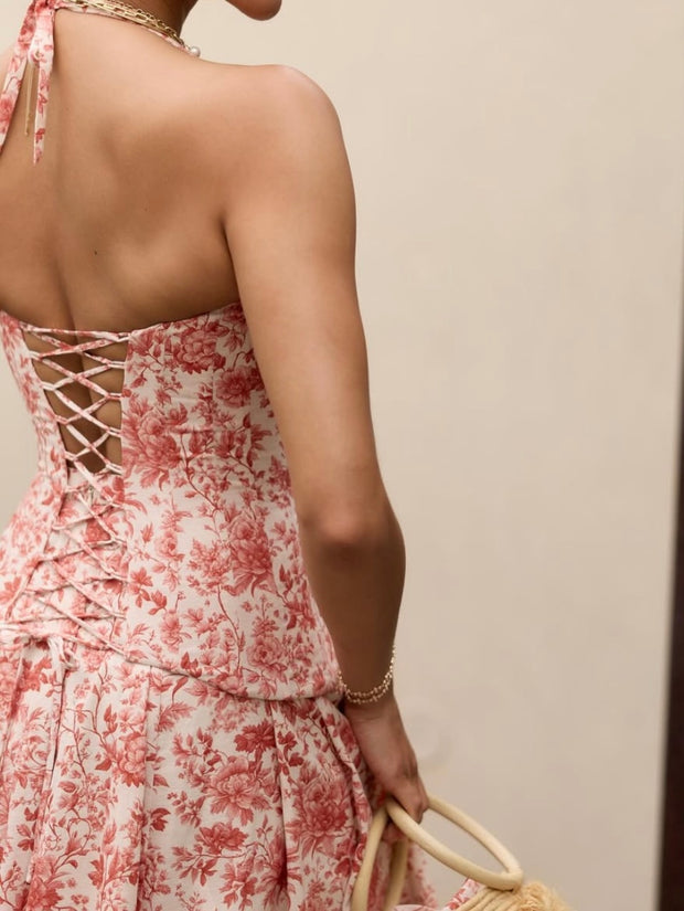 Graceful and Fashionable High-Grade Sling Gentle Dress