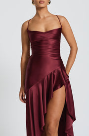 Samira Maxi Dress - Cherry Lacquer