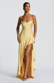 Samira Maxi Dress - Lemon