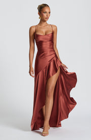 Samira Maxi Dress - Rust